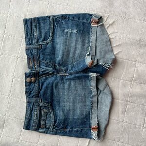 Distressed Denim Shorts